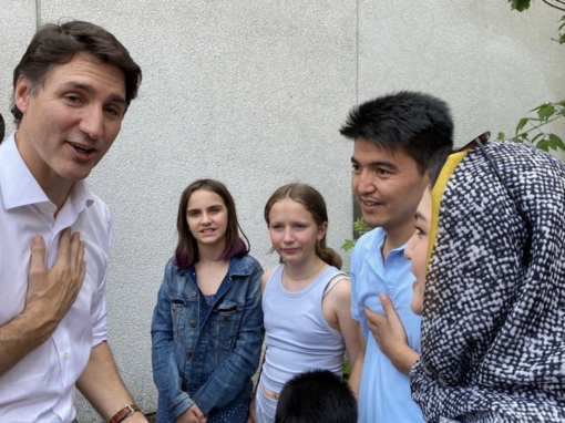 Former guests meet Justin Trudeau in Canada